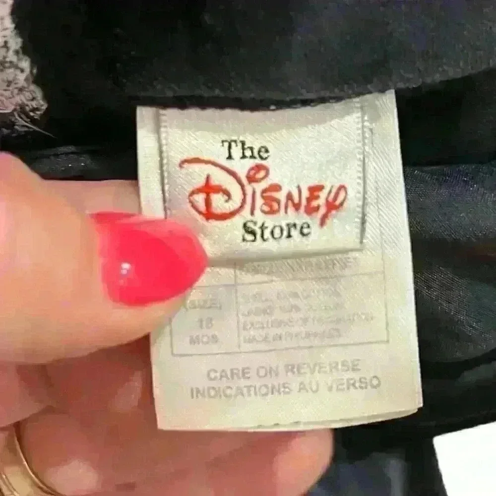Disney Smocked Velvet Minnie Embroidered Girl’s Dress Size 18 Months Navy Purple